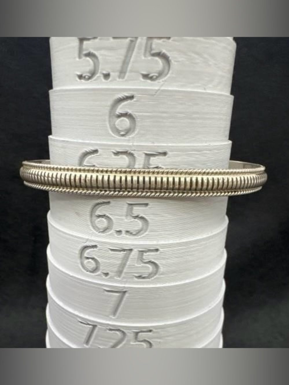 Vintage Sterling Silver Native American Style Cuff Bracelet Rope Edge 19.4g